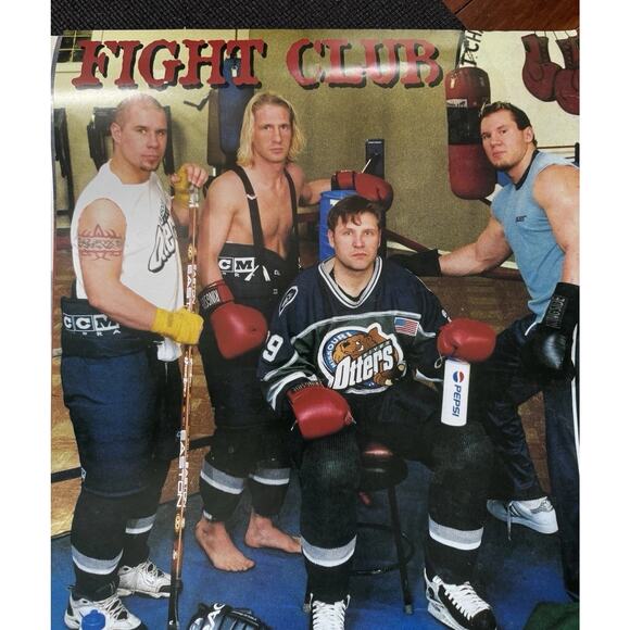 VTG UHL Missouri River Otters Defunct Circa 2001-2002 Fight Club Poster Boxing - Picture 2 of 7